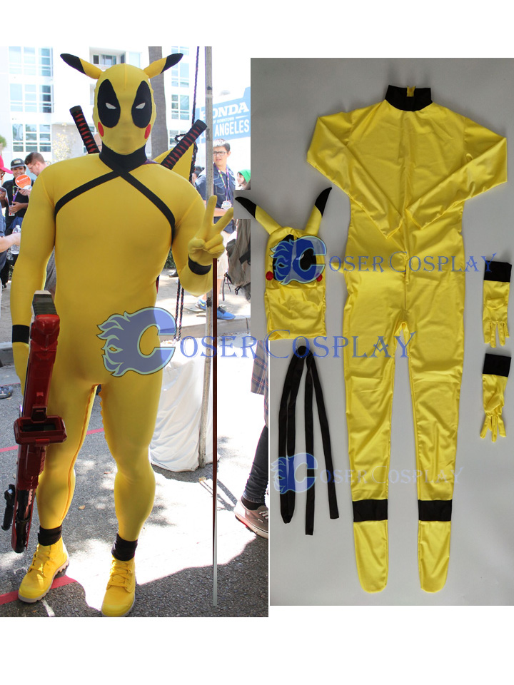 2018 Deadpool Pikachu Kids Halloween Costume